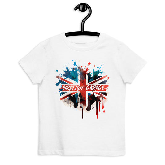Organic cotton t-shirt for children - British Garage logo