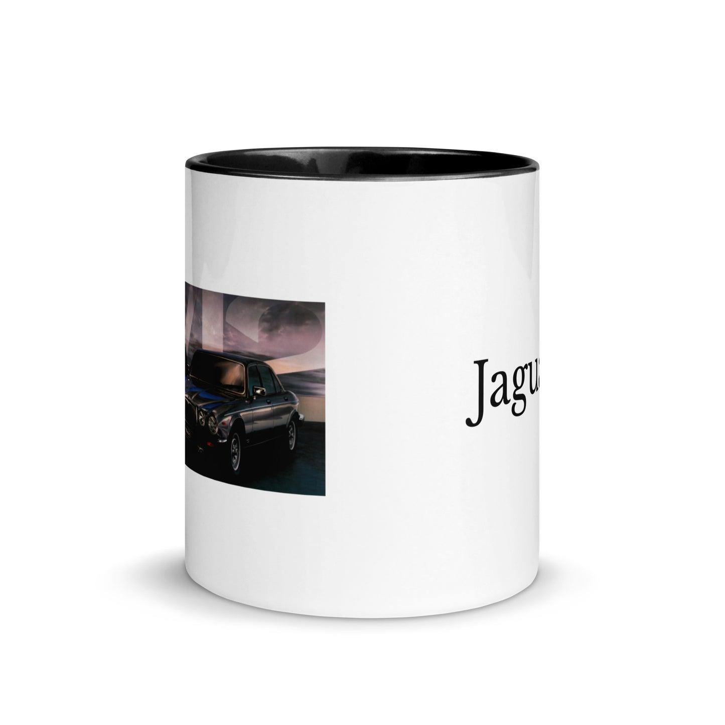 British-Garage-Tasse mit Jaguar V12 Tasse mit farbiger Innenseite | Jaguar Serie III Tasse