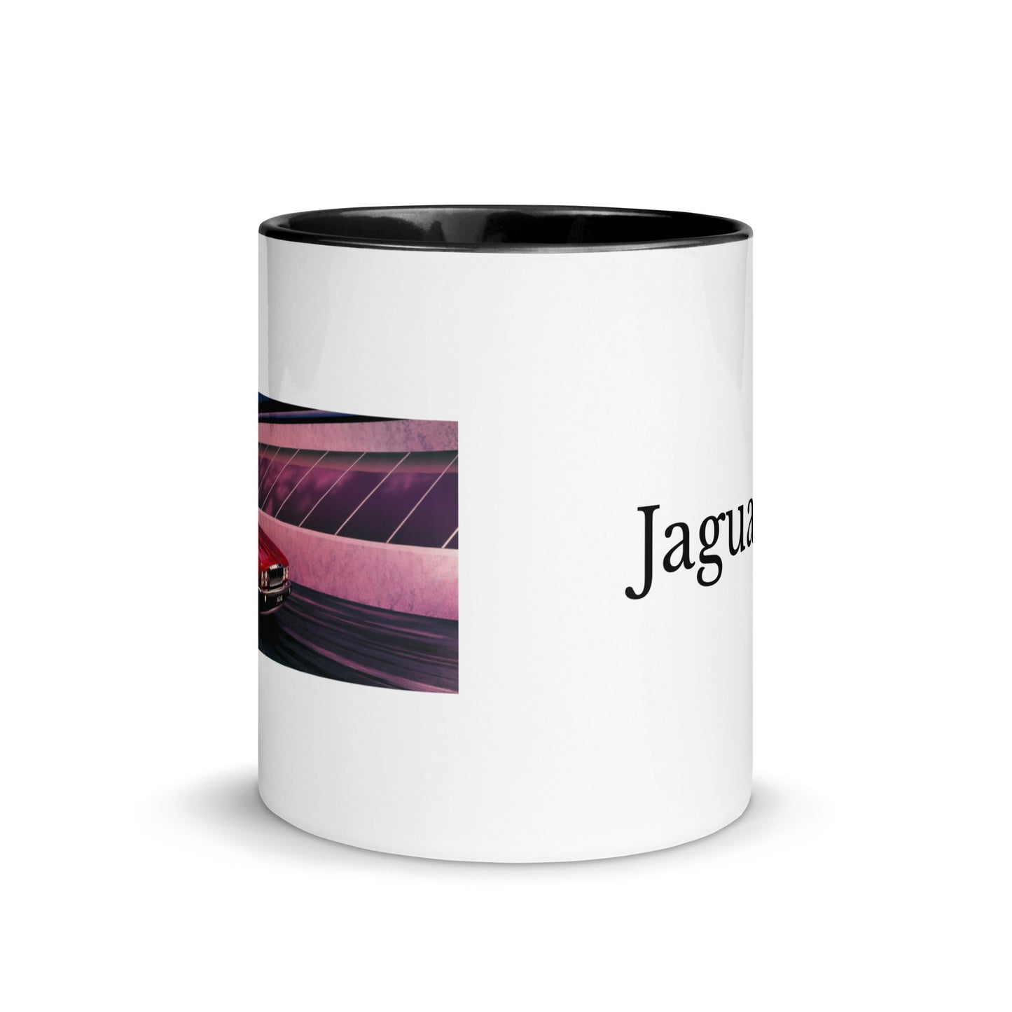 British-Garage-Tasse mit Jaguar Daimler XJ40 Redwine