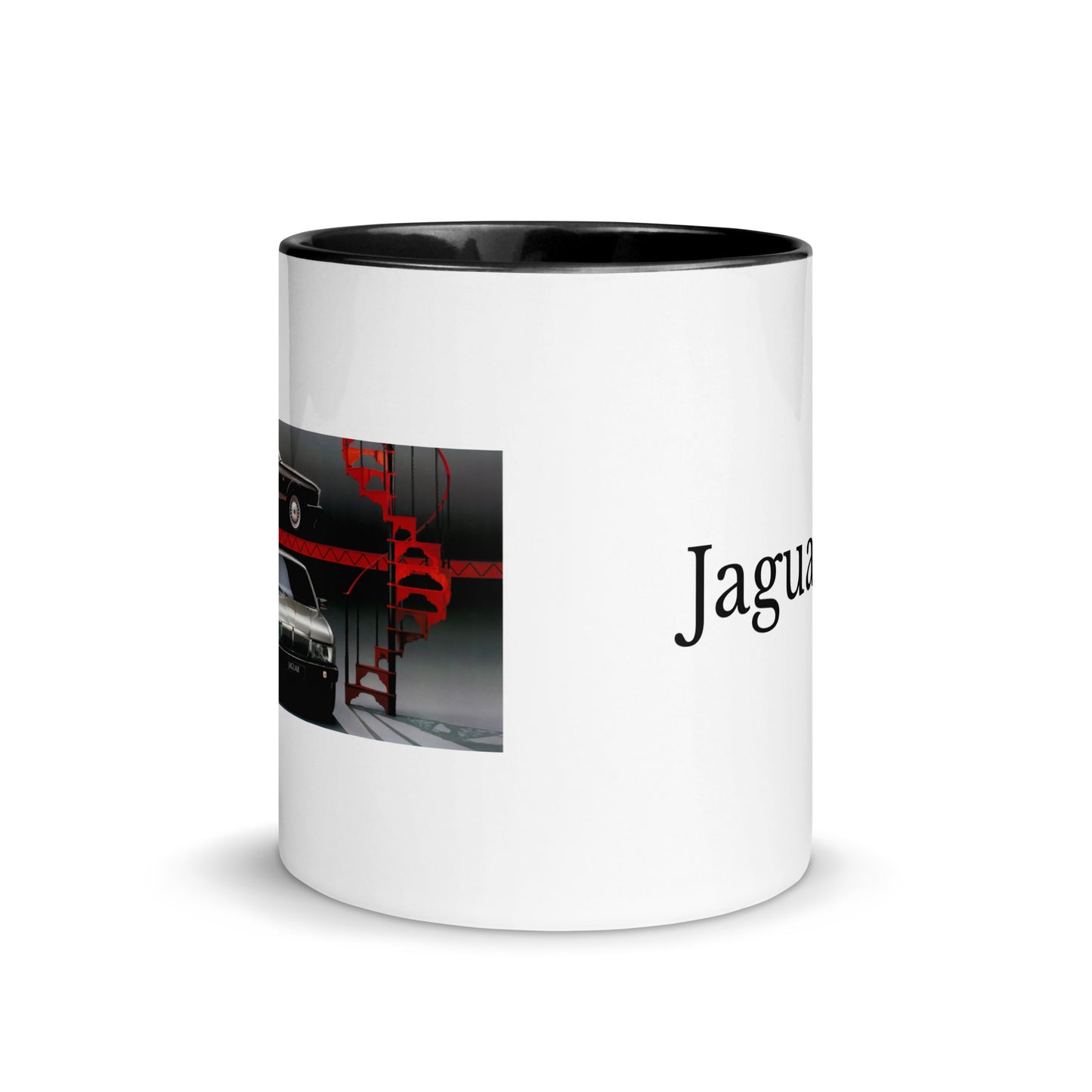 British-Garage-Tasse mit Jaguar XJ40-Garage