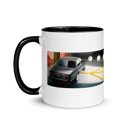 British-Garage-Tasse mit Jaguar Daimler XJ40